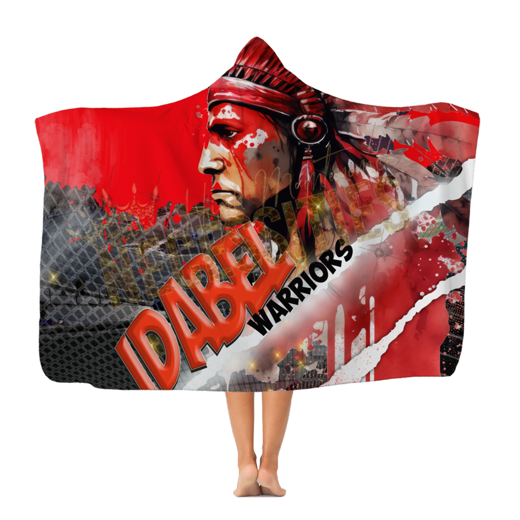 Warrior All Over Classic Adult Hooded Blanket - 72 Wide X 55 Tall Apparel